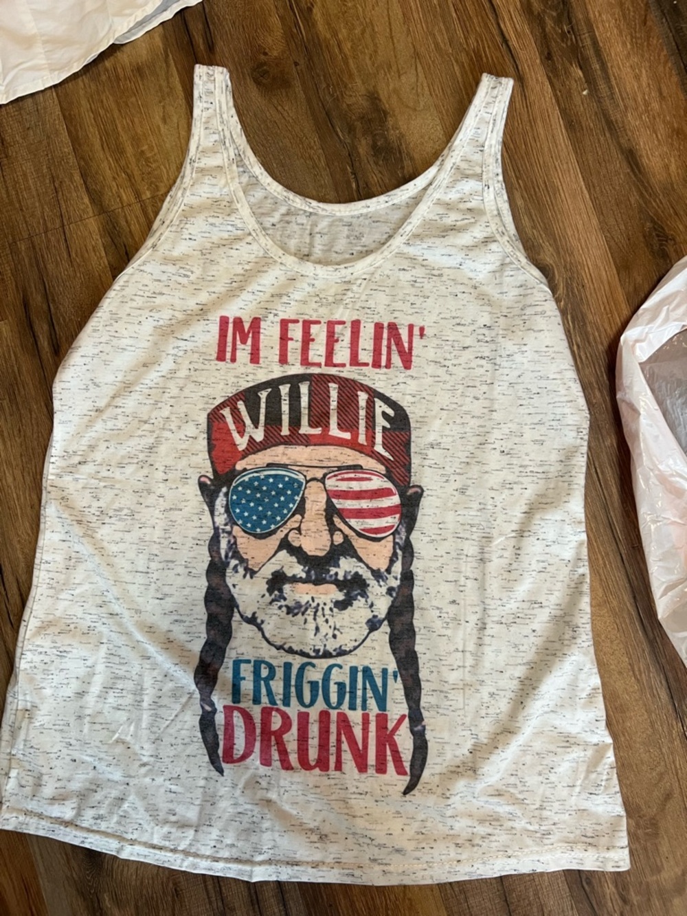 Funny Willie Nelson 4th of July tank